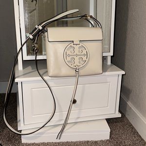 Tory Burch Miller Birch Women's White Leather Crossbody Bag